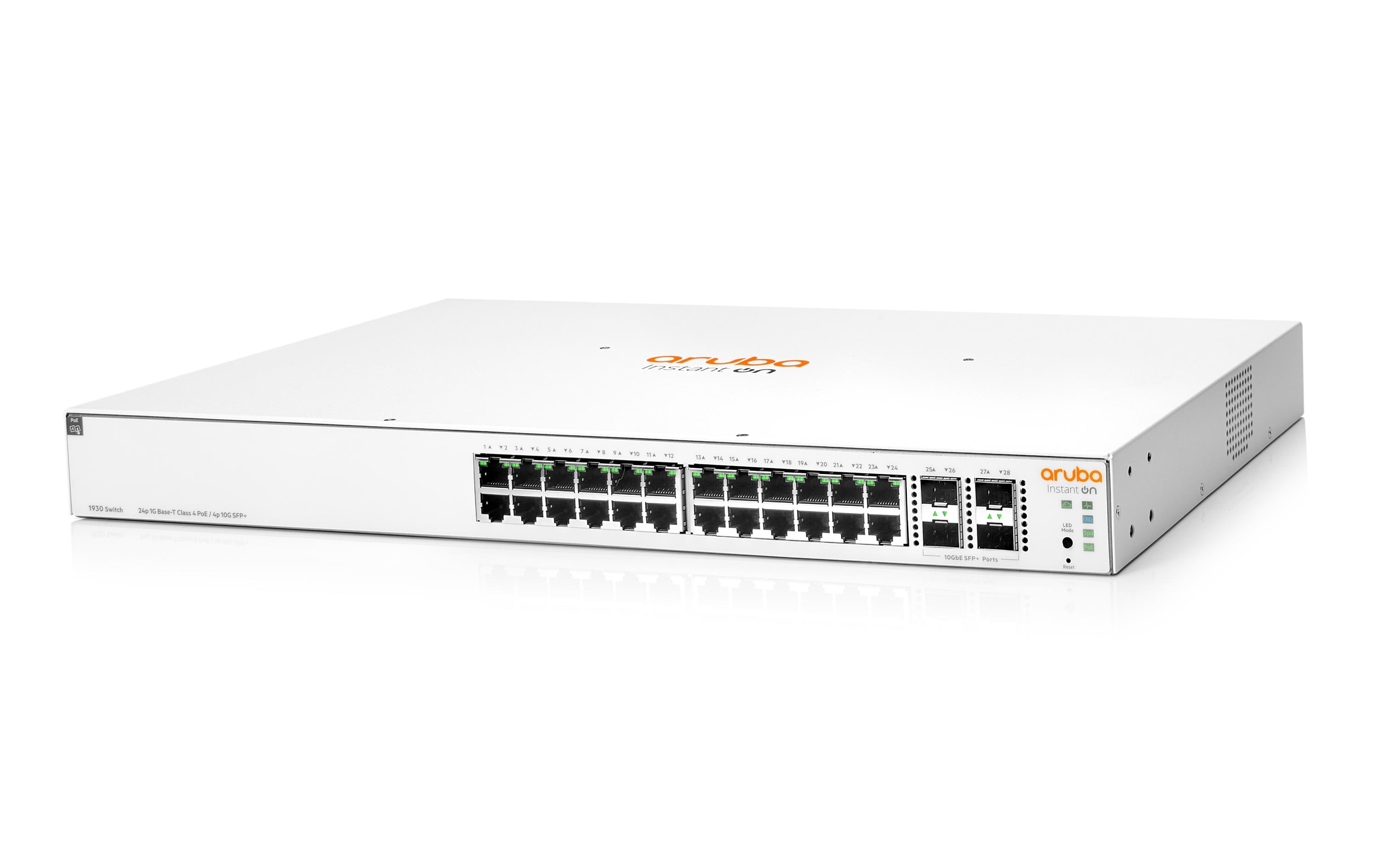 PoE+ Switch Aruba Instant On 1930-24G PoE+ 195W 24 Port<br>Aruba Instant On 193024G Class4 PoE 4SFP/SFP+195W Switch
