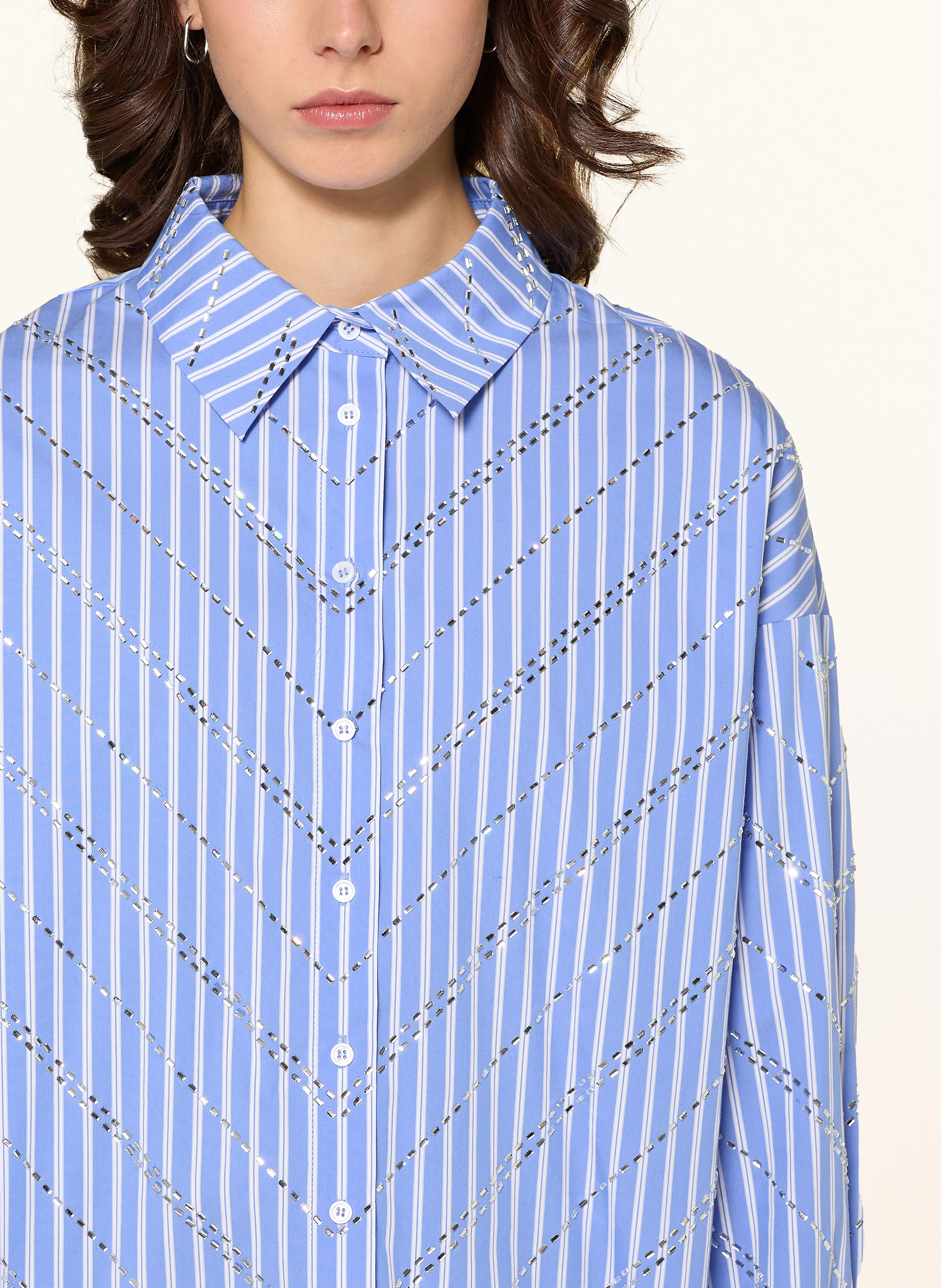 MRS & HUGS Hemdbluse mit Schmucksteinen