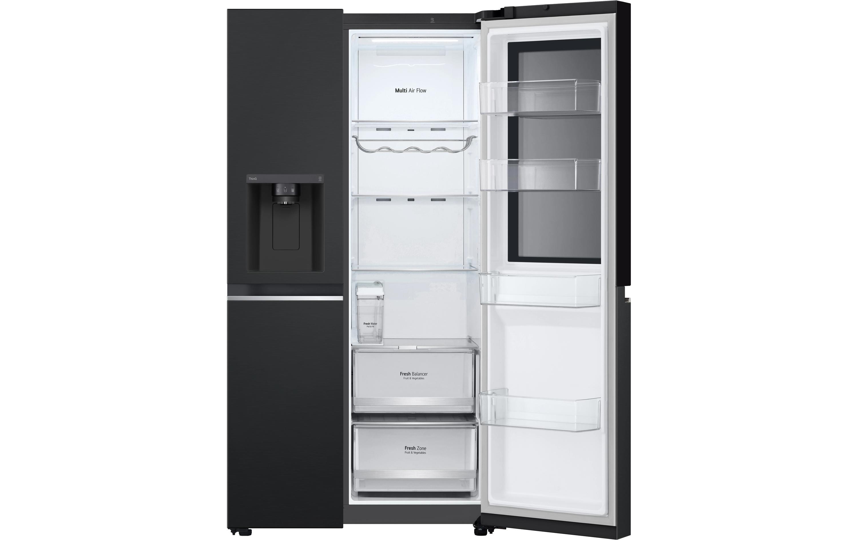 Foodcenter GSGV81EPLL Schwarz<br>Side by Side Kühlgerät mit Sichtfenster und Innenbeleuchtung