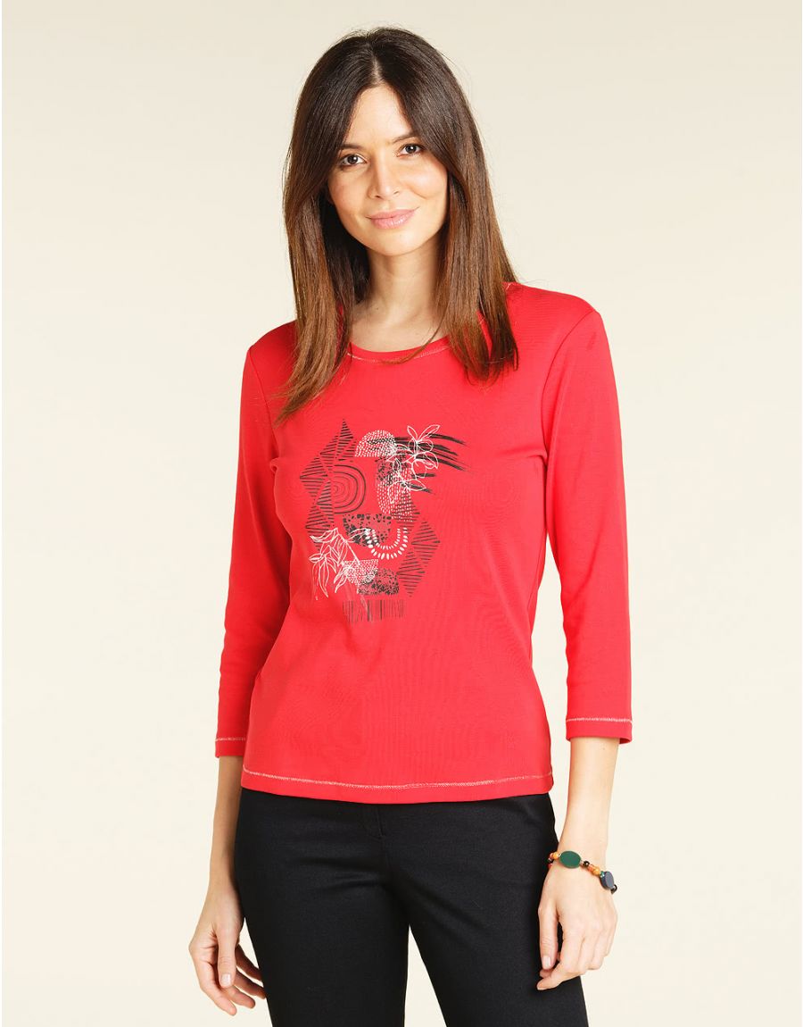T-shirt 100% coton rouge