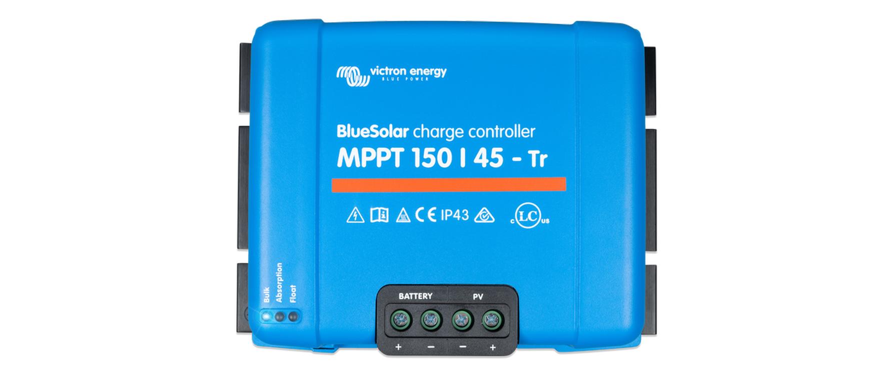 Solarladeregler BlueSolar MPPT 150/45 12-48 V 45A<br>MPPT- Regler mit einem Wirkungsgrad von über 98%