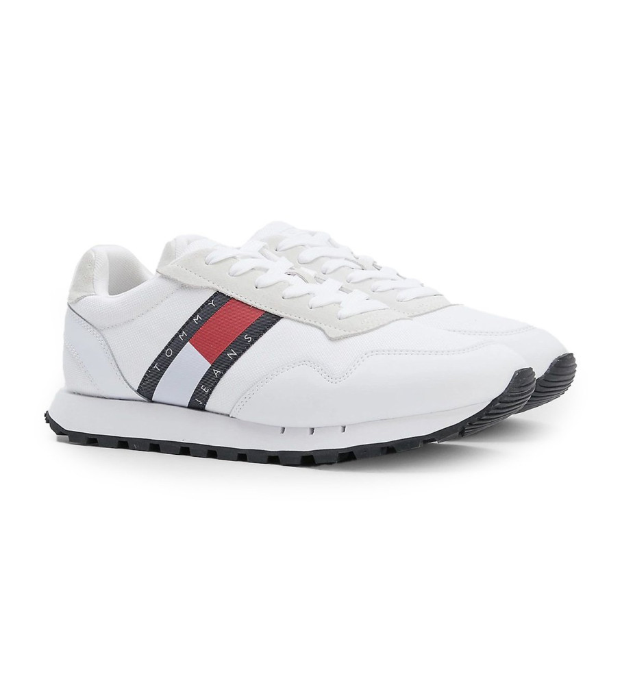 Tênis Tommy Jeans Retro de Couro, Branco