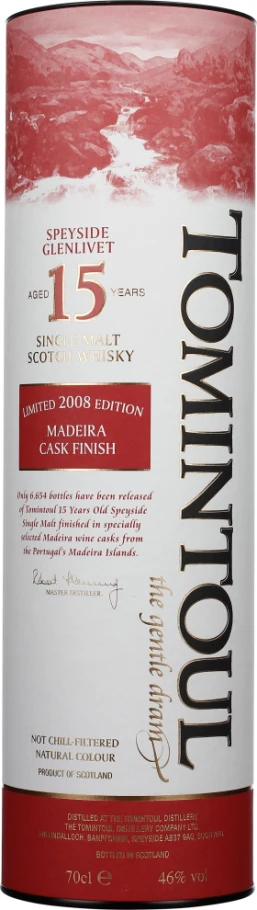 TOMINTOUL 15 YEARS 2008 MADEIRA CASK FINISH 70CL