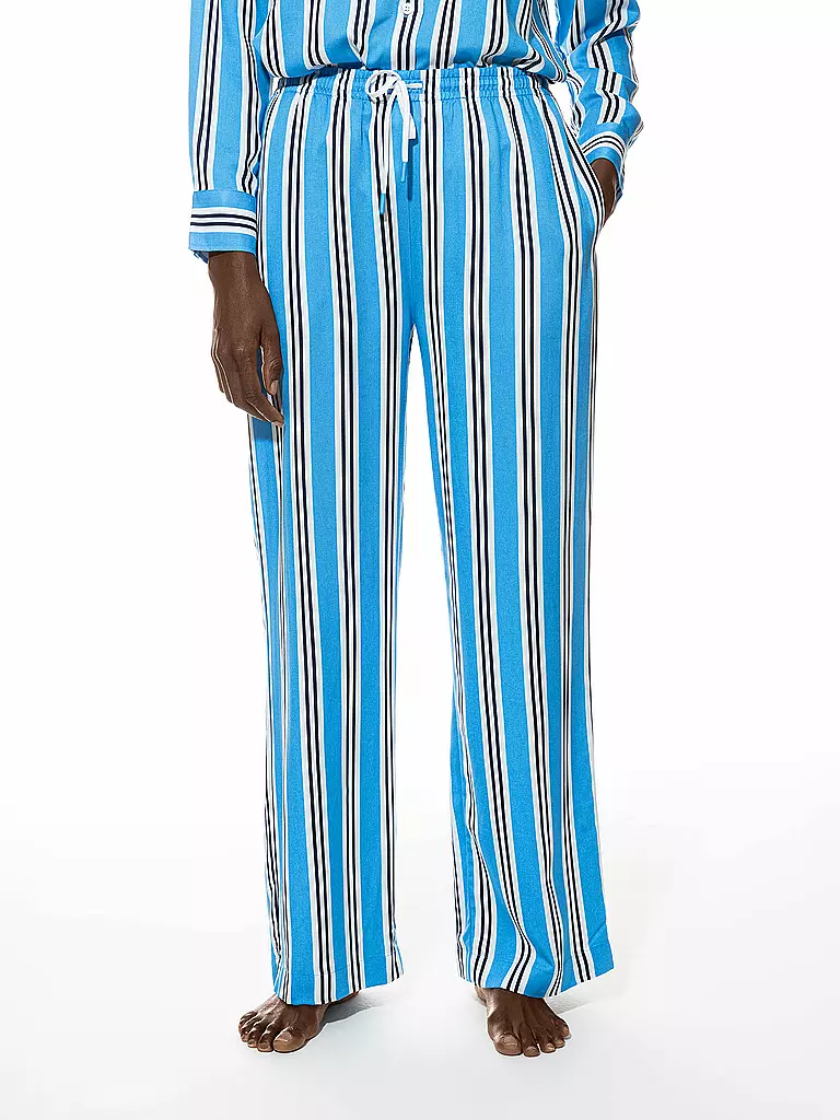 MEY Pyjamahose CALMING STRIPES hellblau