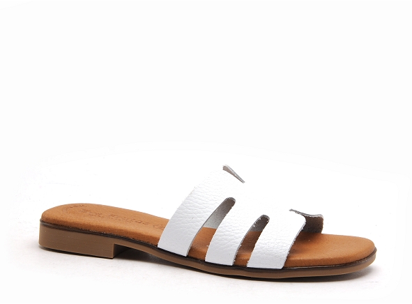 Eva frutos mules et sabots plats femme 3076 blanc