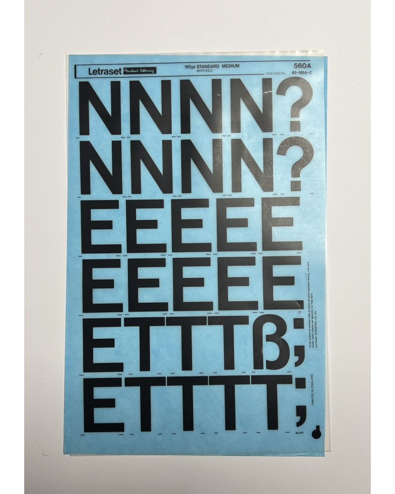 letraset-560A- STANDARD MEDIUM - 192pt