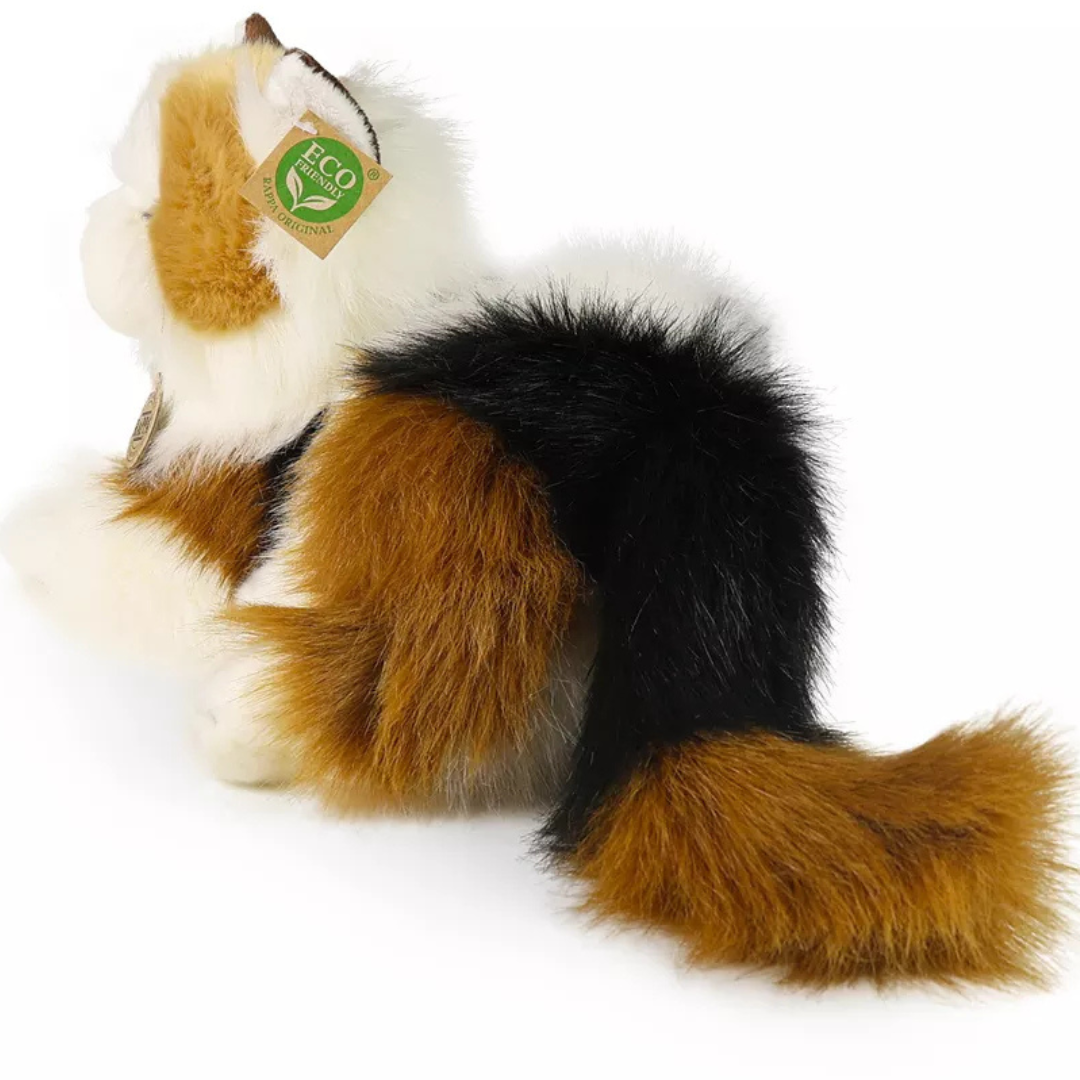 Rappa knuffelkat driekleurig - 30 cm