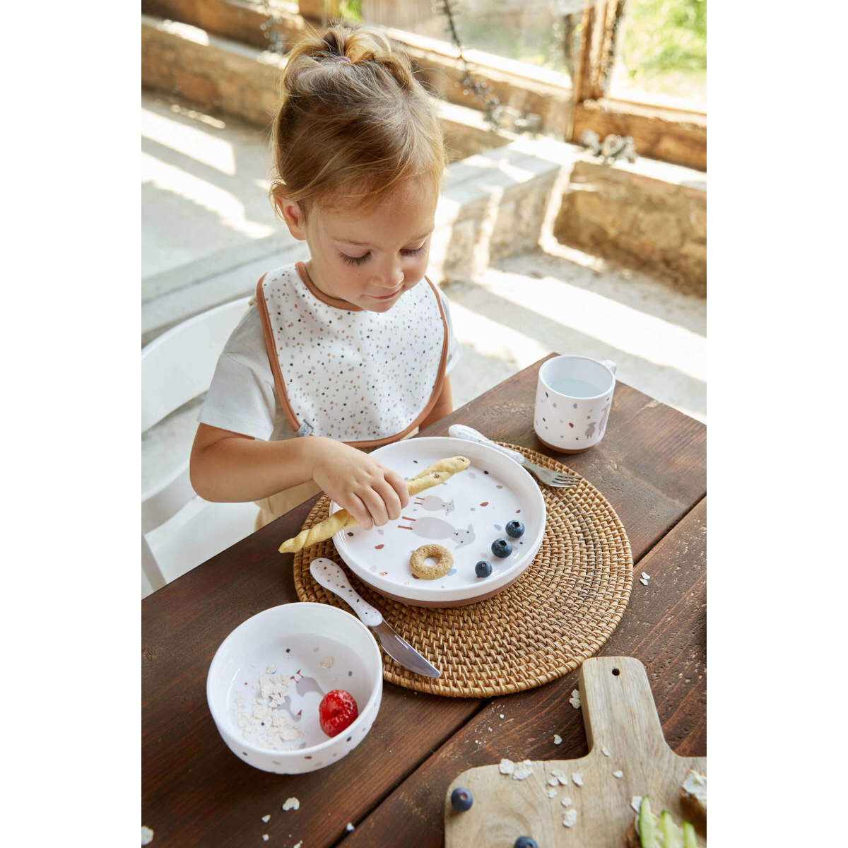 Lässig Lässig Value Pack Bib 5 pcs assorted Tiny Farmer Goose lilac