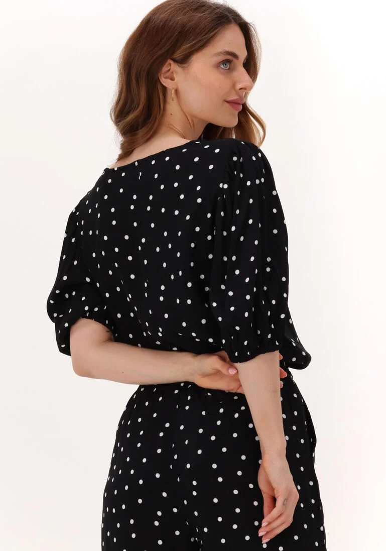 MODSTR\u00D6M zwarte modstr&ouml;m top ridder print top