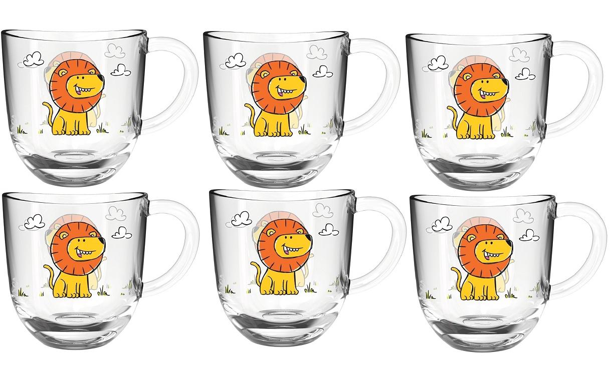 Kindertasse Bambini Löwe, 6-teiligTassen Set mit Löwen Motiv