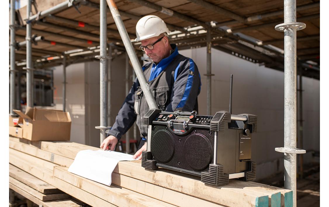 DAB+ Radio ROCKHART Schwarz<br>Grosses, lautes Baustellenradio