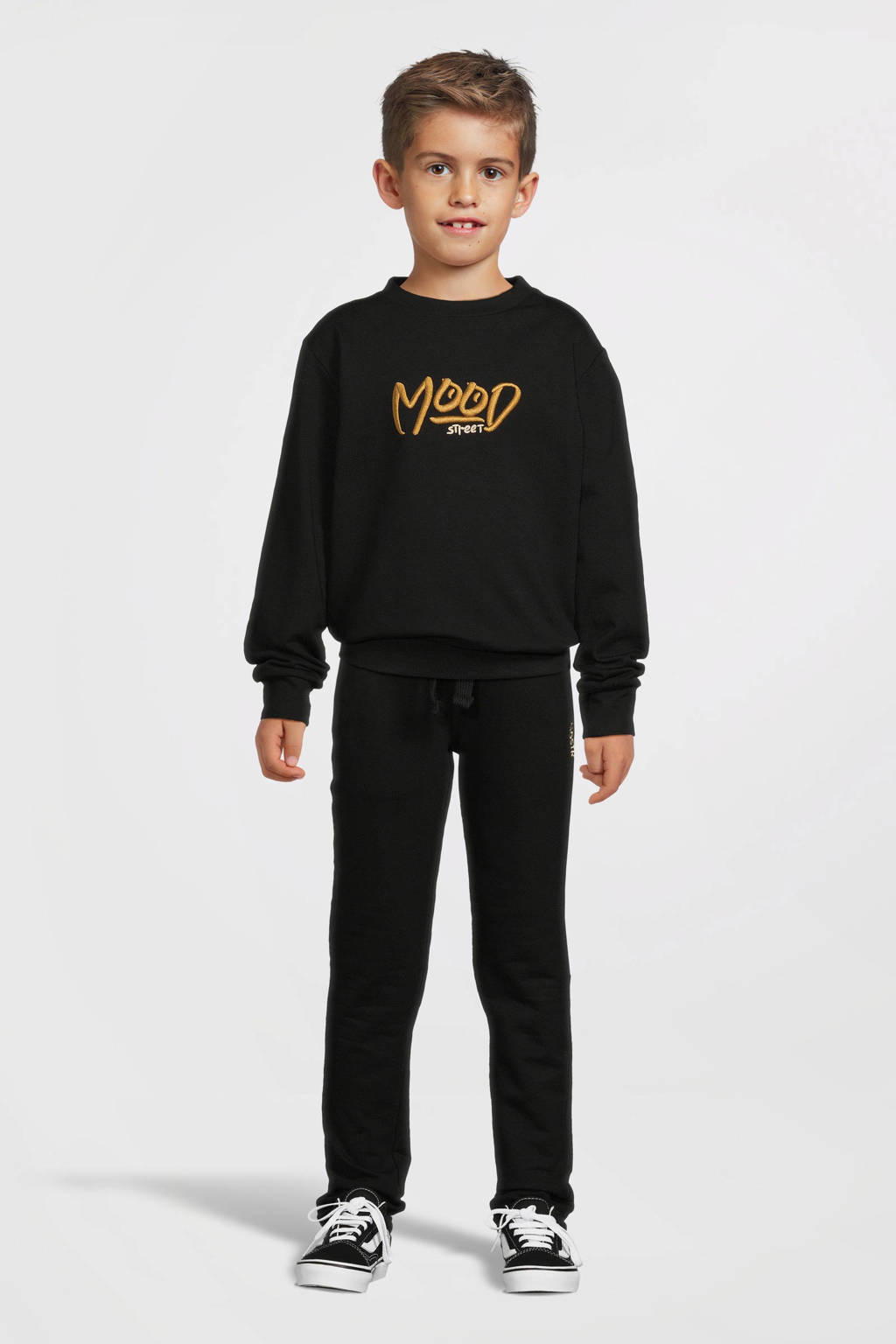 Moodstreet regular fit broek Bono zwart