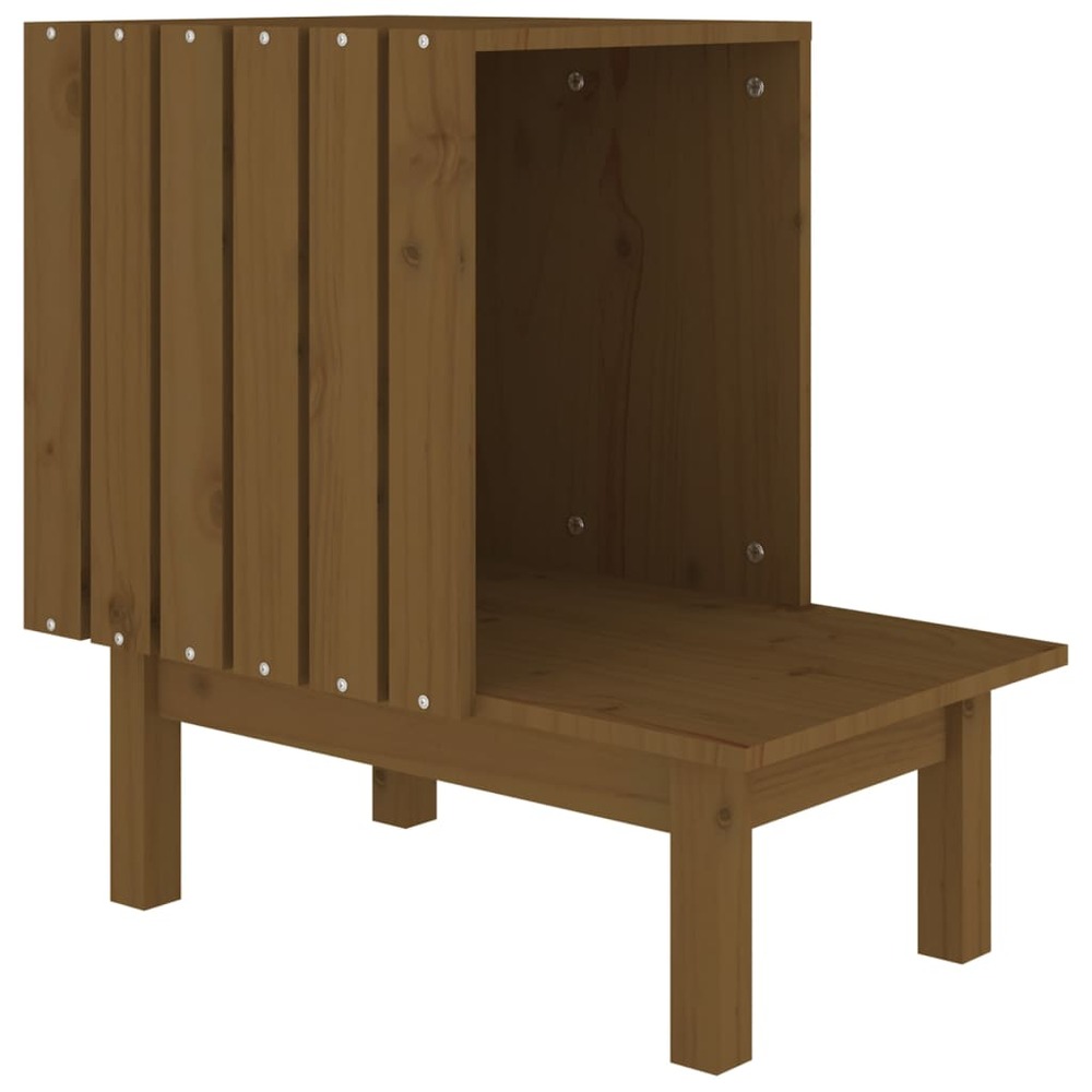 Maison pour chat marron miel 60x36x60 cm bois de pin massif