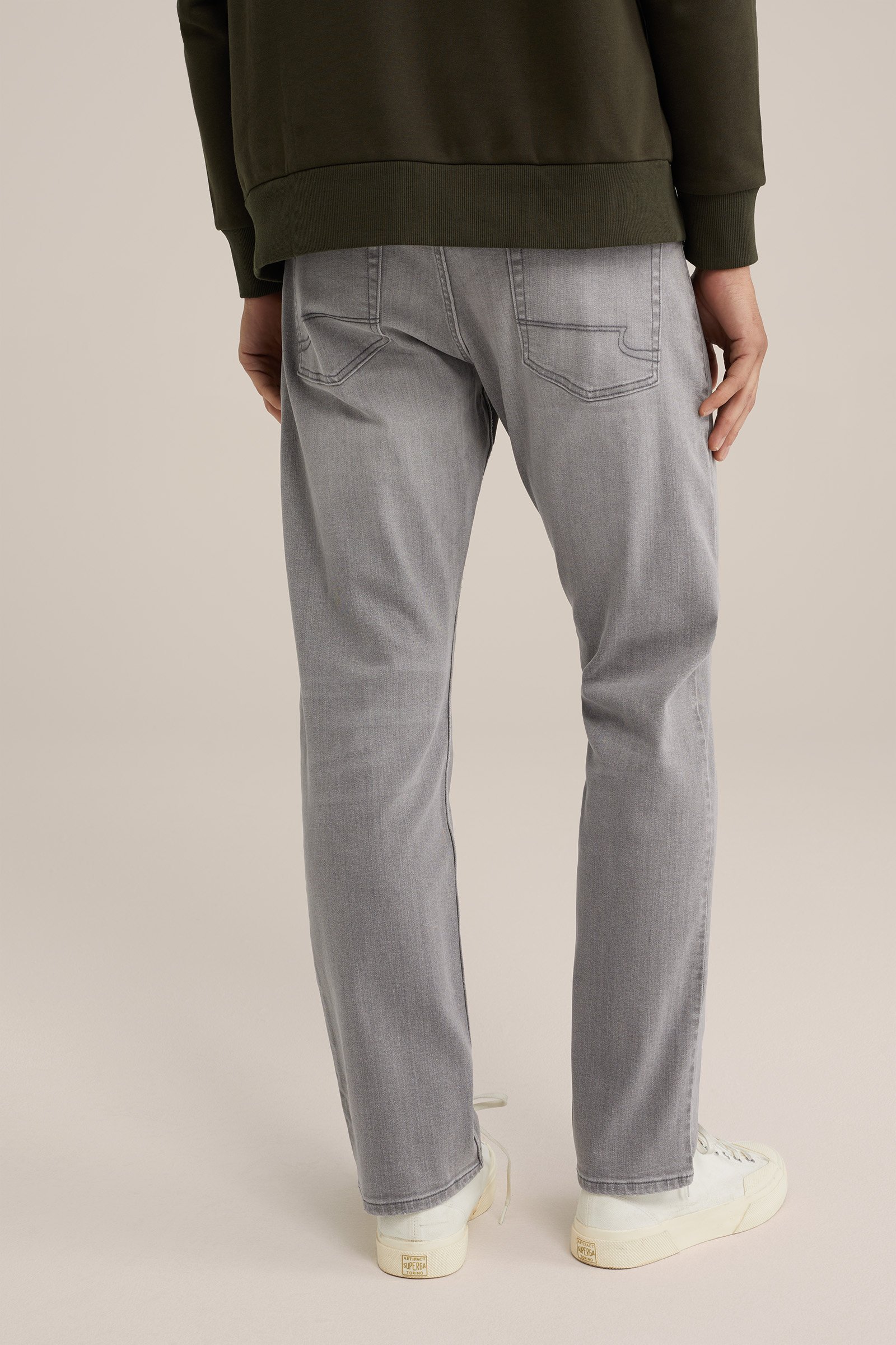 slim fit jeans met medium stretch Blue Ridge Lichtgrijs