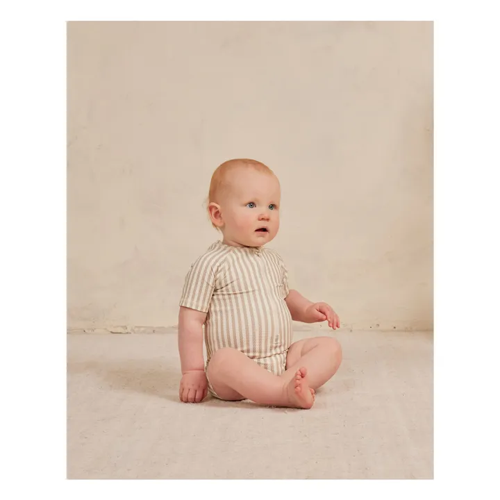 Quincy Mae Combinaison Anti-UV Rayée | Cendre