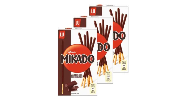 Lu Mikado dunkle Schokolade 3x75g