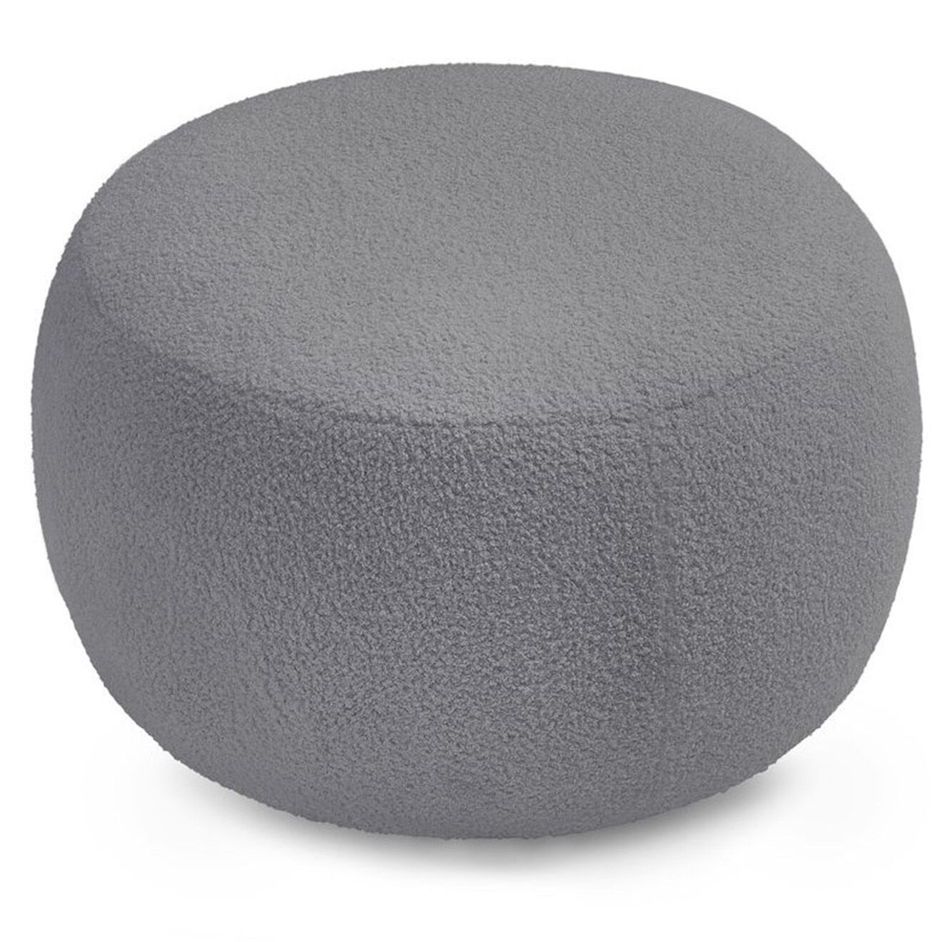 Bobochic Pouf bouclette rond Envy gris foncé - D.69x44 cm