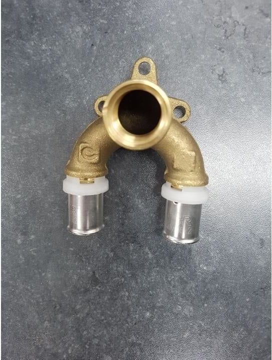 Comisa - Dubbele Muurplaat U-vorm - 180 Graden - 16x2-1/2 inch - 16x2