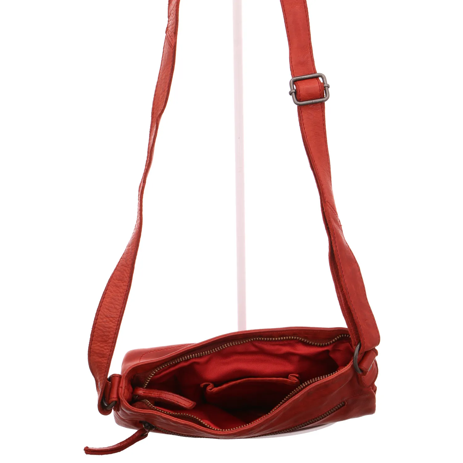 BEAR DESIGN Umhängetasche Rot Leder