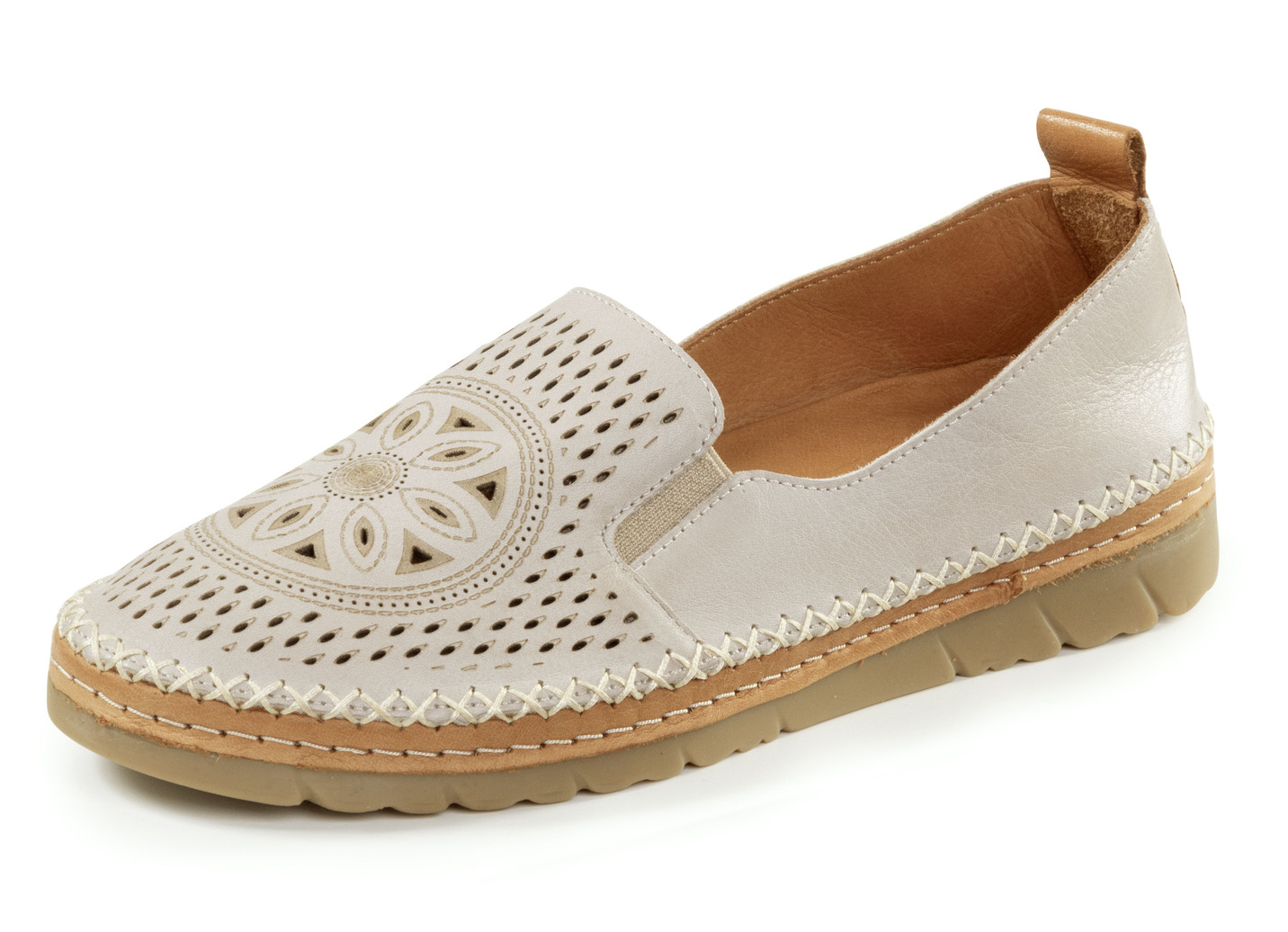 Gemini Slipper aus luftig perforiertem Nappaleder