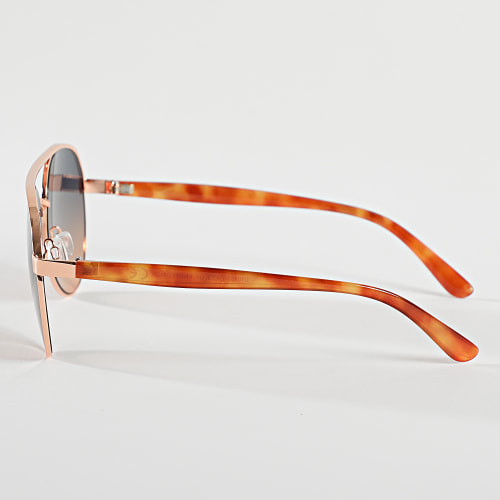 Lunettes De Soleil Doré Rose Bleu Dégradé Fauve