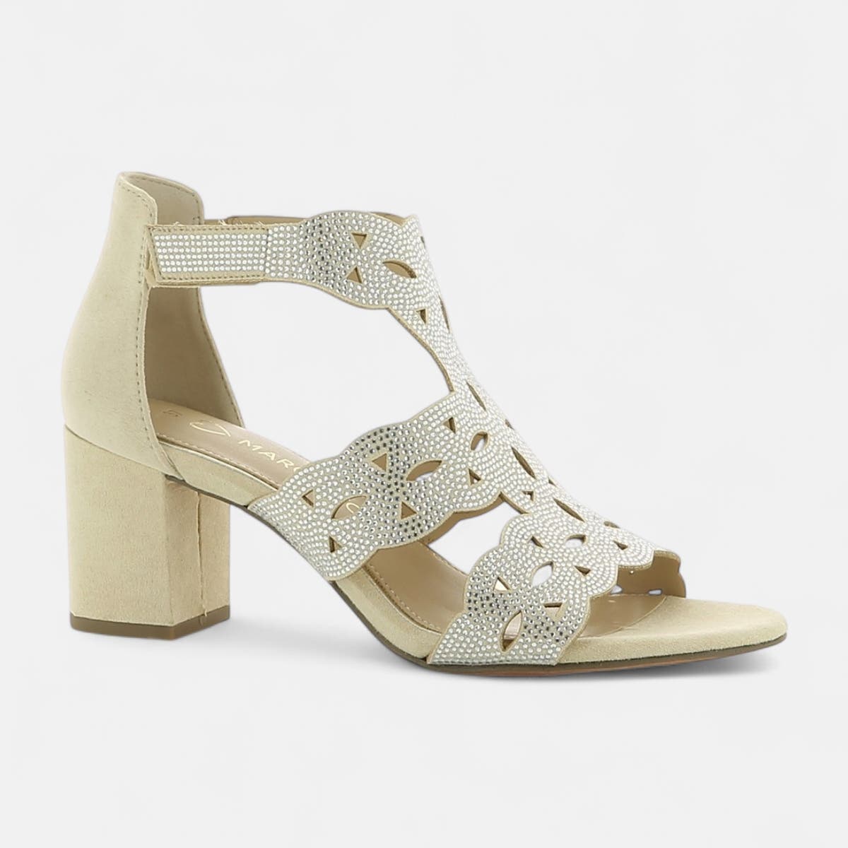 Nu-pieds à talon Femme beige