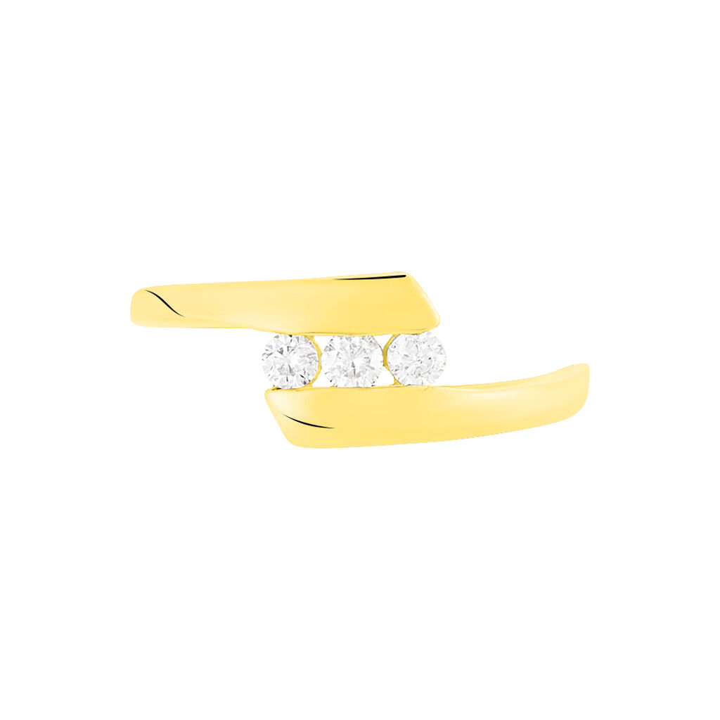 Bague Trilogie Or Jaune Diamant