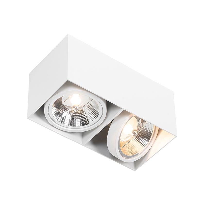 Smart spot wit rechthoekig 2-lichts incl. 2 Wifi GU10 111mm - Box