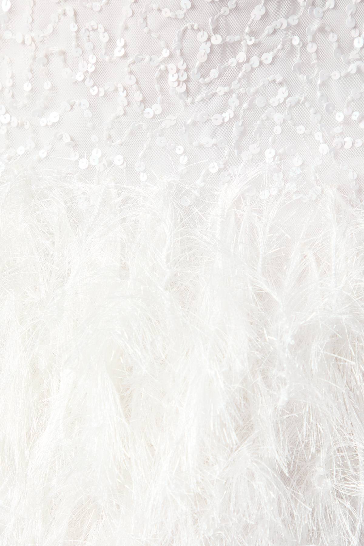 Coast Robe de Mariée Mini Ornée de Sequins Style Plumes
