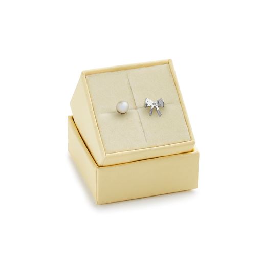 Stine A Pearly Bow Love Box, Silver