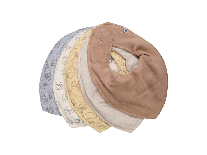 pippi Dreieckstuch Bandana Lätzchen 5er-Set Straw Praktische Lätzchen mit Mustern und in verschiedenen Farben