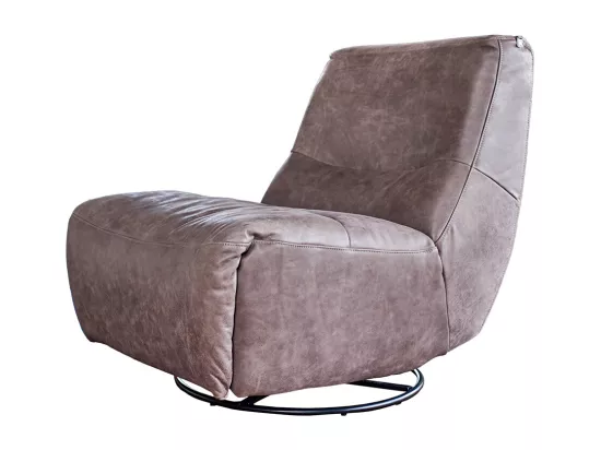 Fauteuil - taupe cuir - CINE