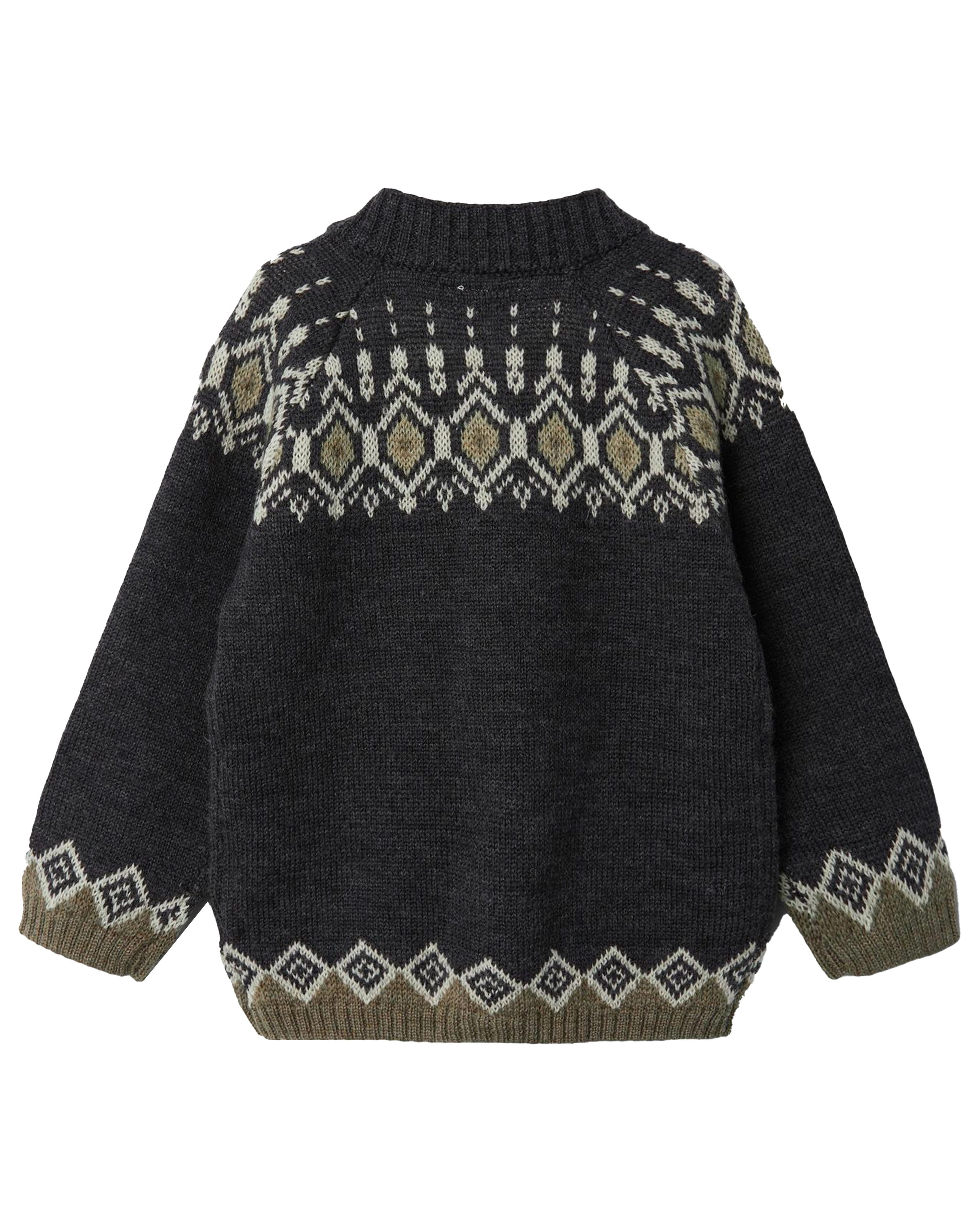 Woll-Cardigan NMFWRISS in blue graphite