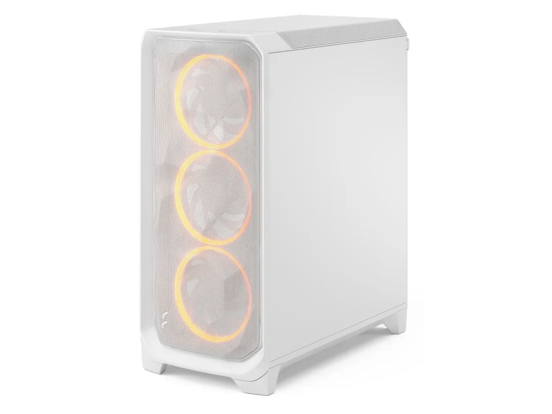 Fractal Design Meshify 3 RGB - Tower - udvidet ATX - ingen strømforsyning (ATX) - hvid TG klar tone - USB/Lyd