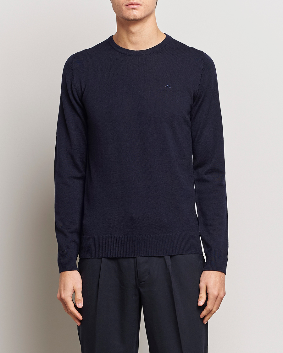 J.Lindeberg Lyle True Merino Crew Neck Pullover Navy