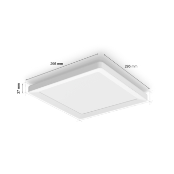 Philips Hue Tento plafonniere wit vierkant 30x30cm