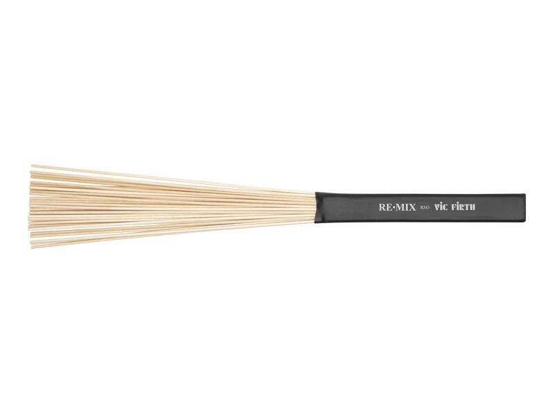 Vic Firth RM3 Remix Birke Paar Vielseitige Drum-Besen für einen ausdrucksstarken Spielstil