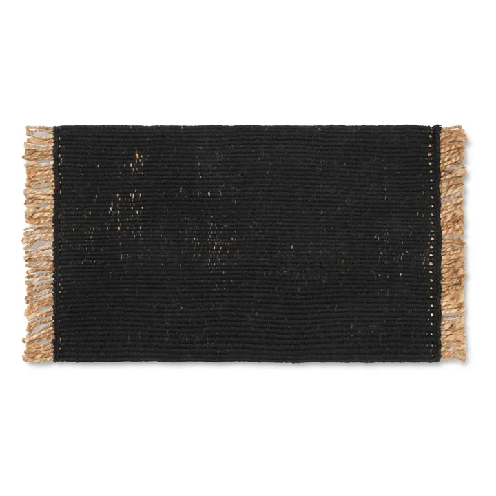 Ferm Living Paillasson Block en matière recyclé | Noir