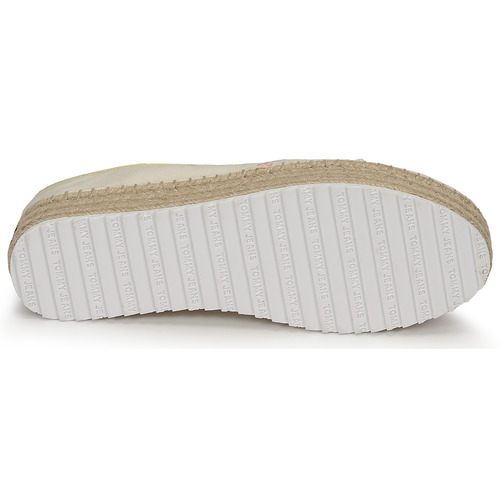 Tommy Jeans - TOMMY JEANS FLATFORM ESPADRILLE - Crème / Multicolore