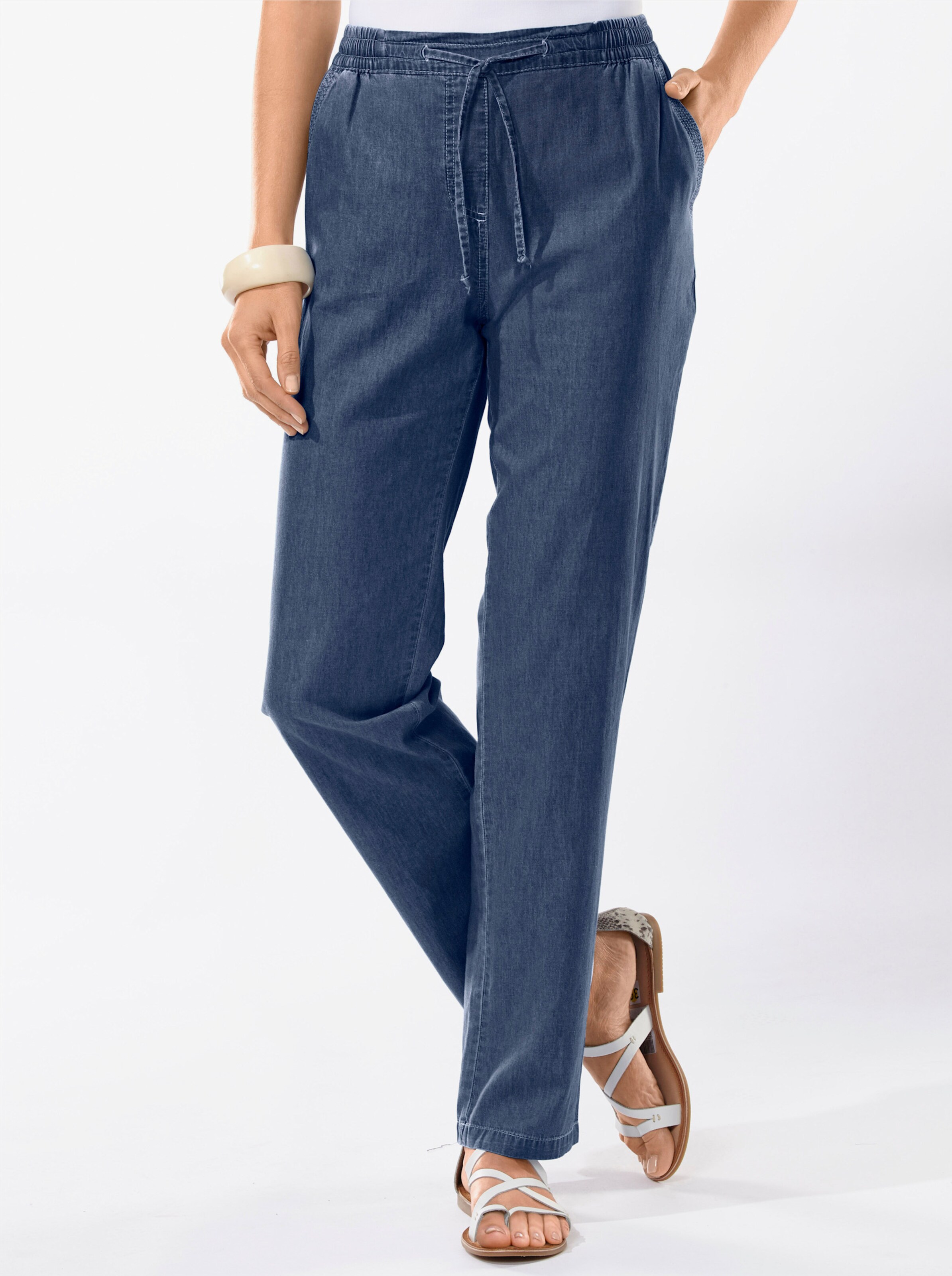 Palazzohose aus Jeans-Stoff