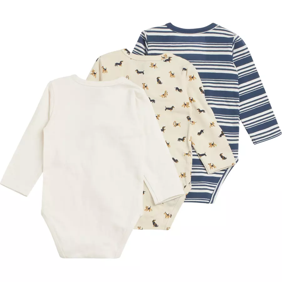 Hust & Claire Langarmbody Bertram White sand 3er Pack