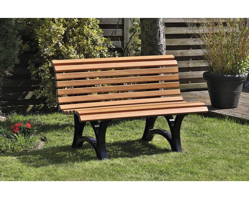Blome tuinbank Amrum 80 x 121 x 64 cm, belastbaar tot 160 kg, kunststof, houtlook