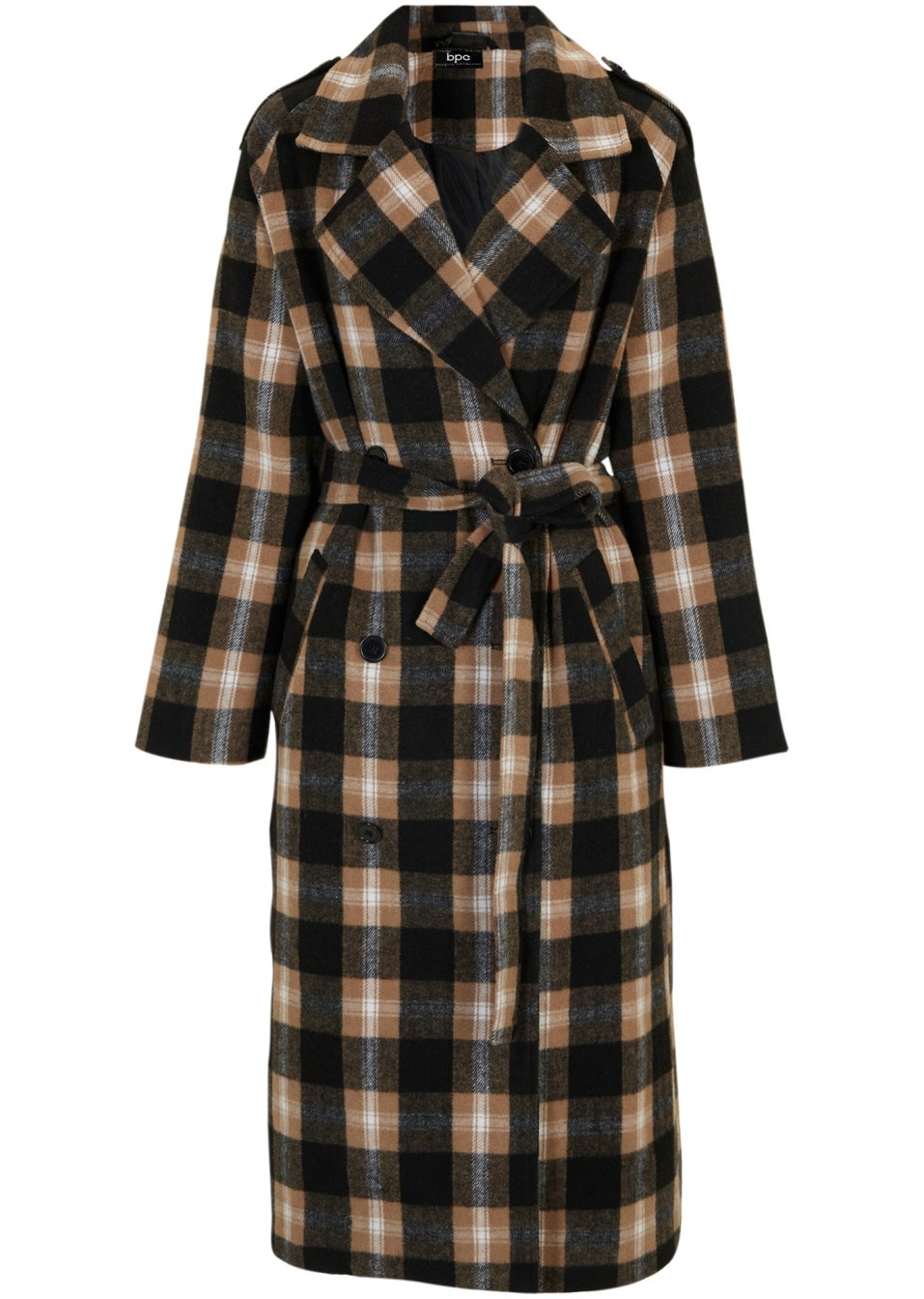 Manteau en imitation laine à carreaux