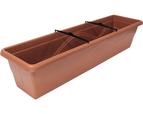 Lafiora Extra Flor kunststof bloembak, 80 x 20,5 x 17 cm, bruin