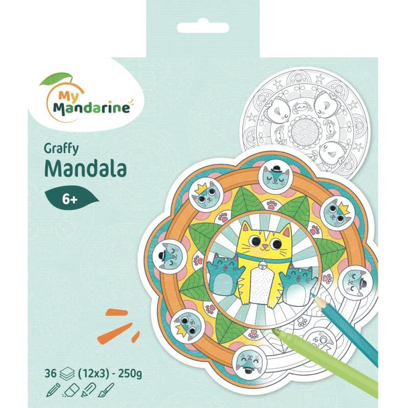 Graffy Pop Mandala, Animaux - Bleu