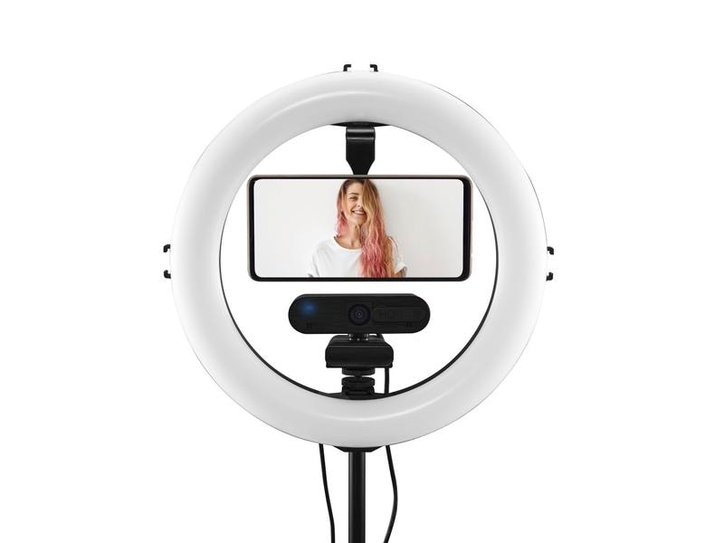 Hama Halterung Handy «Puck» magnetisch, universal Kompakter Magnet-Halter zur sicheren Befestigung eines Smartphones an Kamerastative und ¼“-Anschlüsse