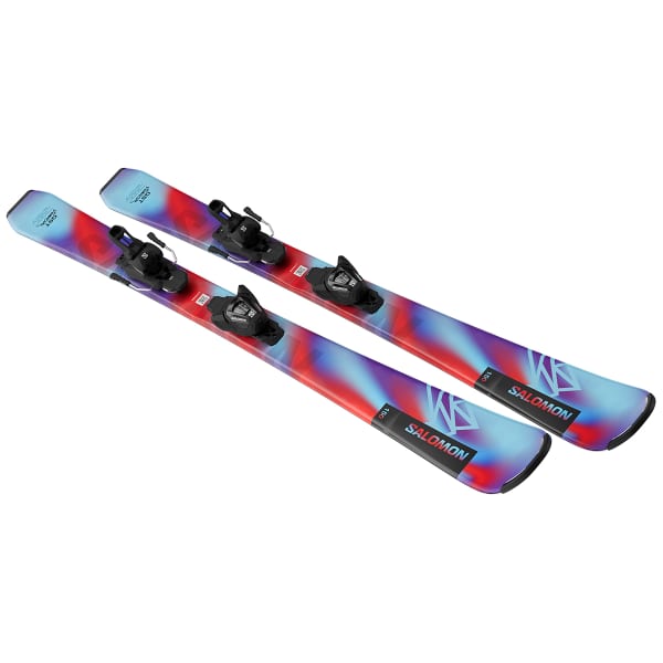 Pack ski SALOMON QST JR M + L6 GW J2 PASTEL NEON BLUE 3 / POPPY RED / BLACK