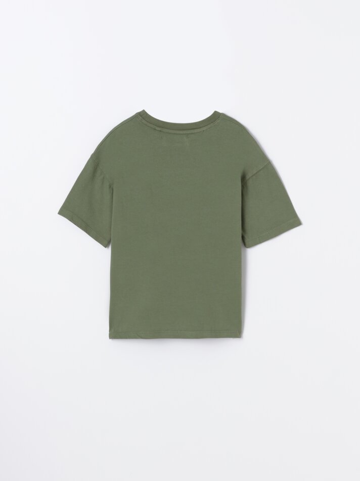 Camiseta com bolso - Cáqui