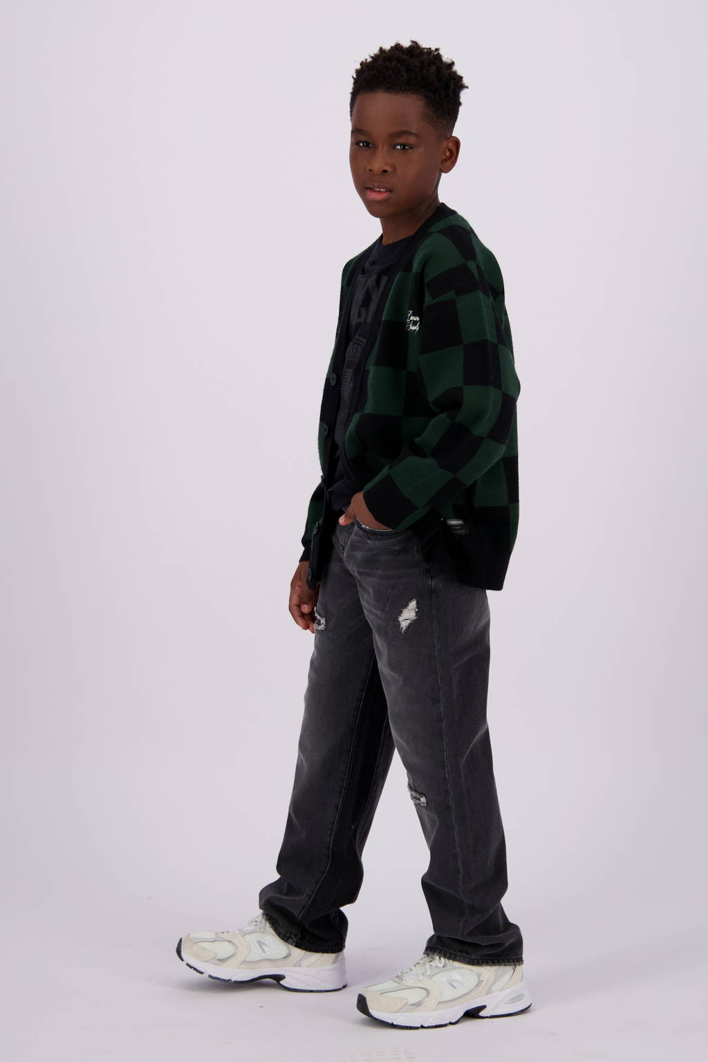 Vingino longsleeve Jelee met printopdruk zwart