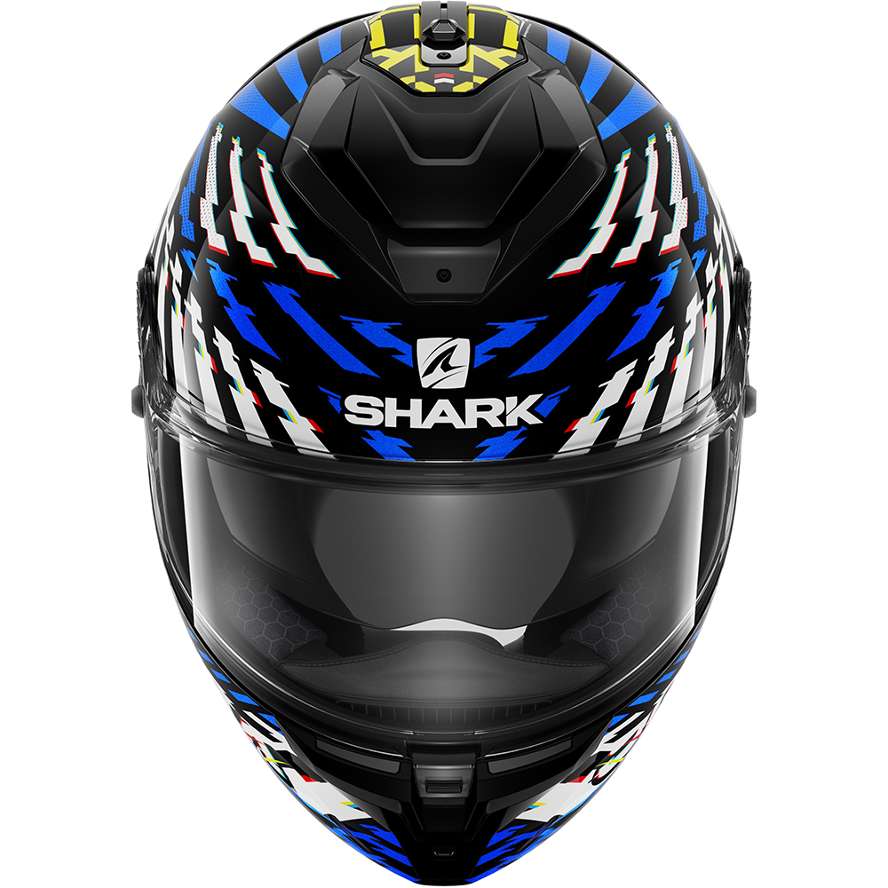 Shark - Casque Spartan GT E-Brake Noir / Bleu / Blanc / Jaune